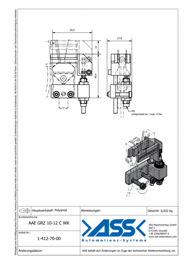 1-412-70-00 dimensions AAE GRZ 10-12 C WK