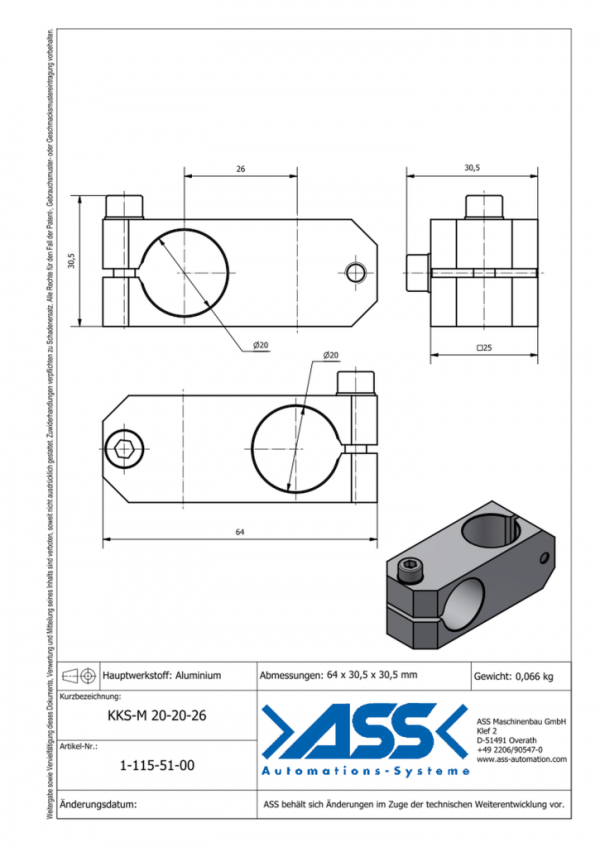 dimensions 1-115-51-00 D_ KKS-M 20 20 26